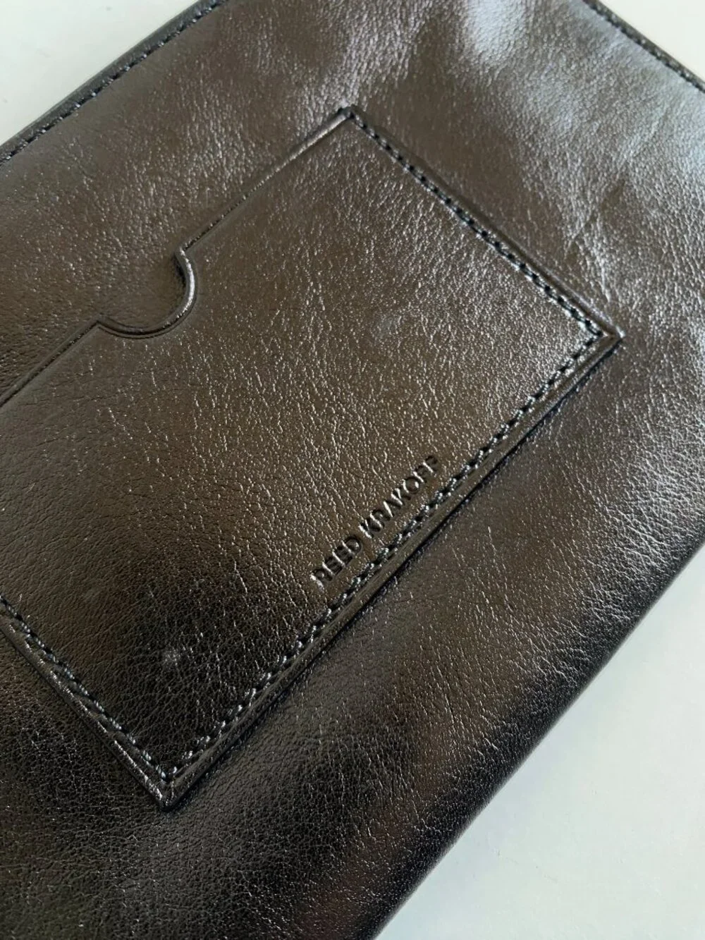 Reed Krakoff Black Leather Pouch Bag Clutch Zip Around Slim